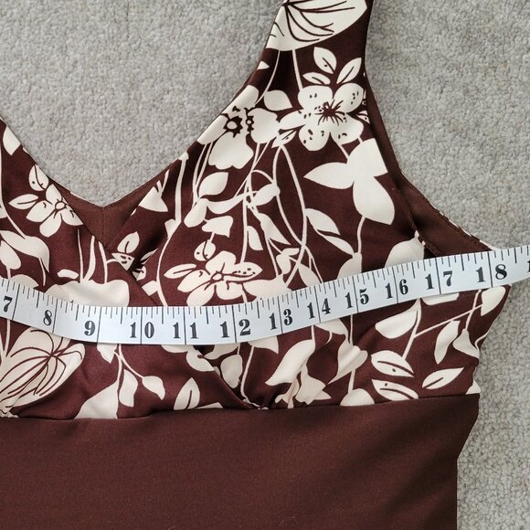 Jessica Midi Dress Wine/Off-White Size US 10 - Picture 9 of 9